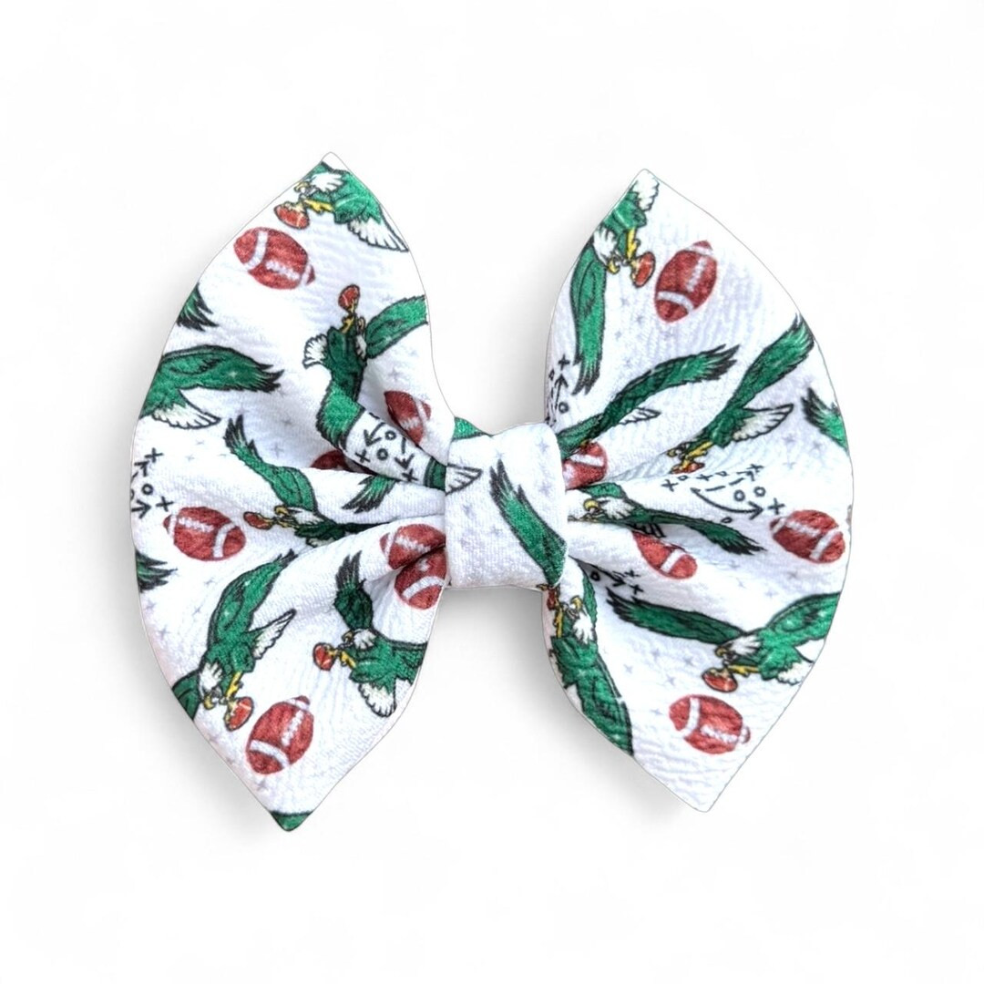 Philadelphia Eagles Hair Bow | Philly Special Bow | Retro Kelly Green Bird | Game Day Accessory |... | Etsy (US)