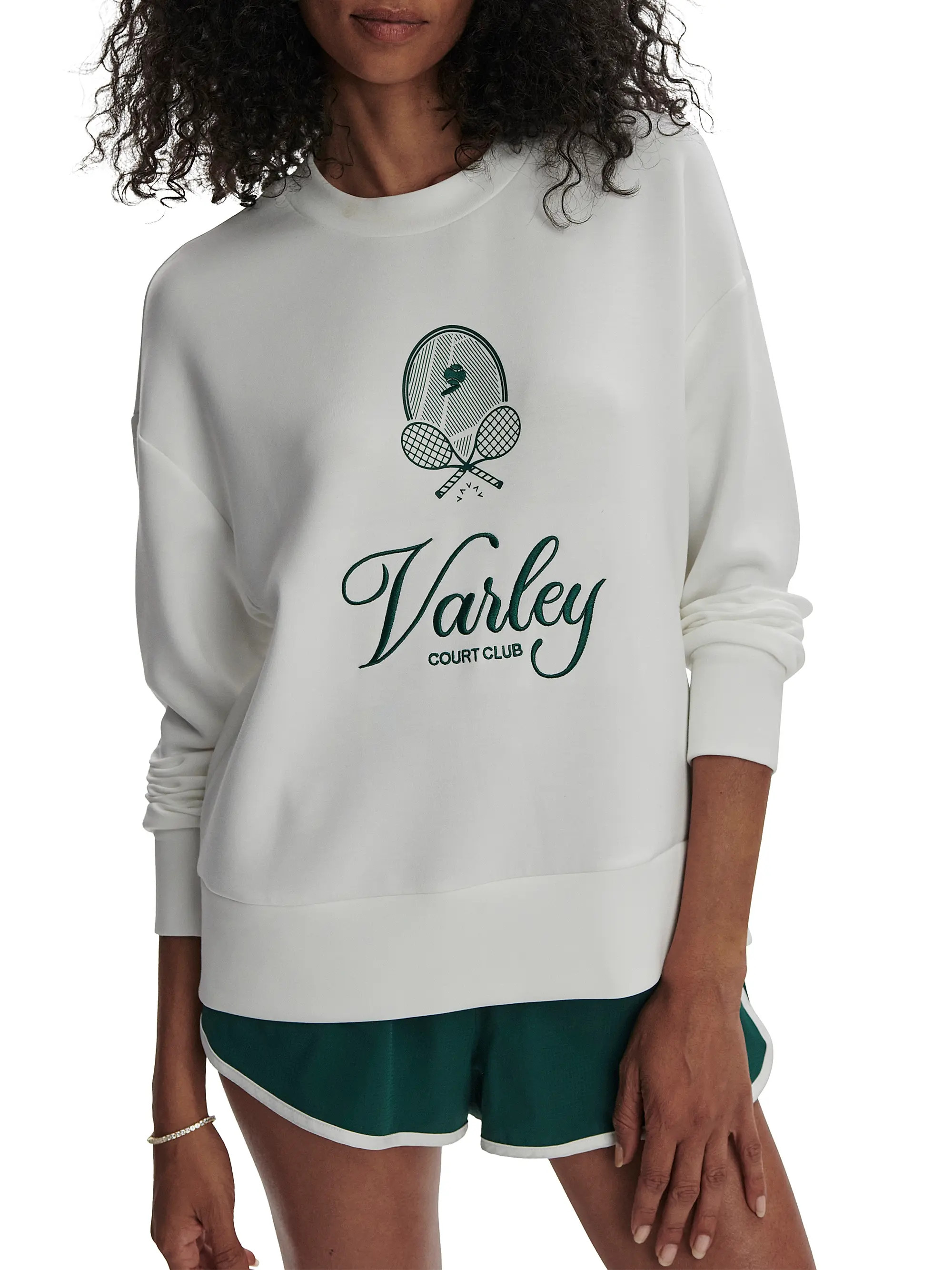 VarleyLogo Court Club Crewneck Sweatshirt | Saks Fifth Avenue