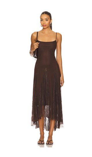 Steve Madden Vita Dress in Chocolate. - size S | Revolve Clothing (Global)