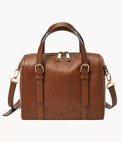 Carlie Leather Satchel Bag | Fossil (US)