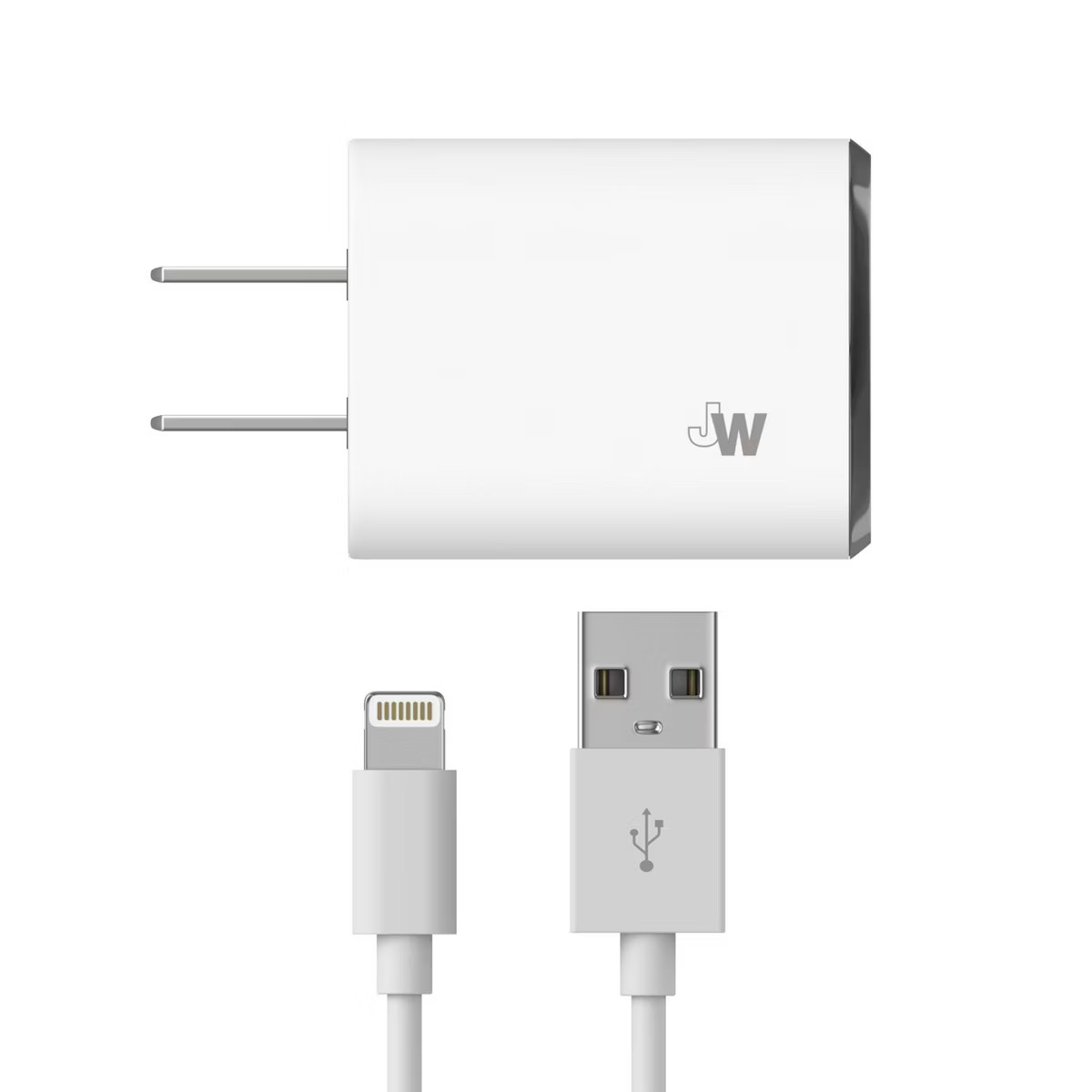 Just Wireless 12W Home Charger with 10' TPU Lightning to USB Cable - White | Target