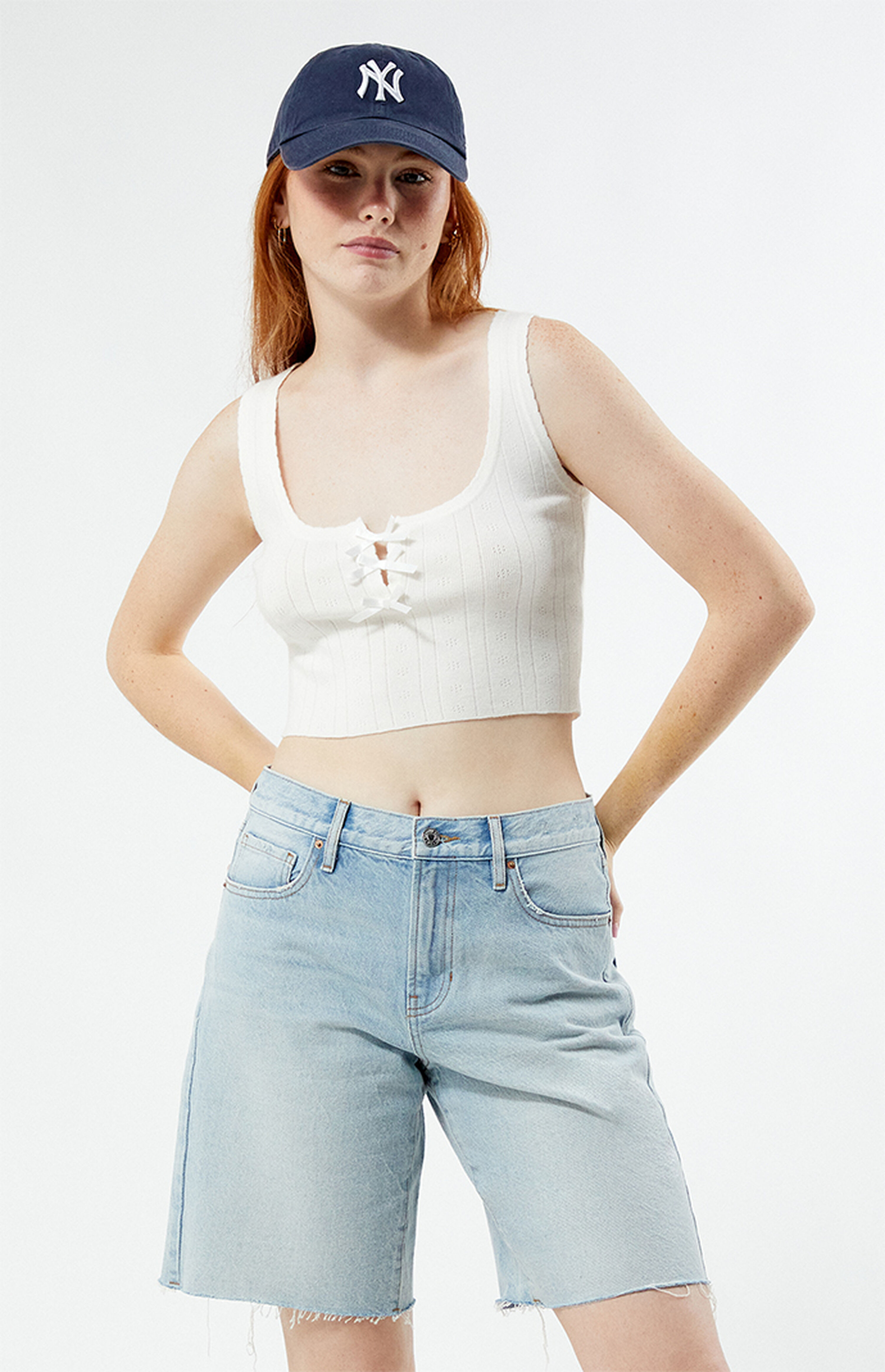 LA Hearts Pointelle Bow Tank Top | PacSun