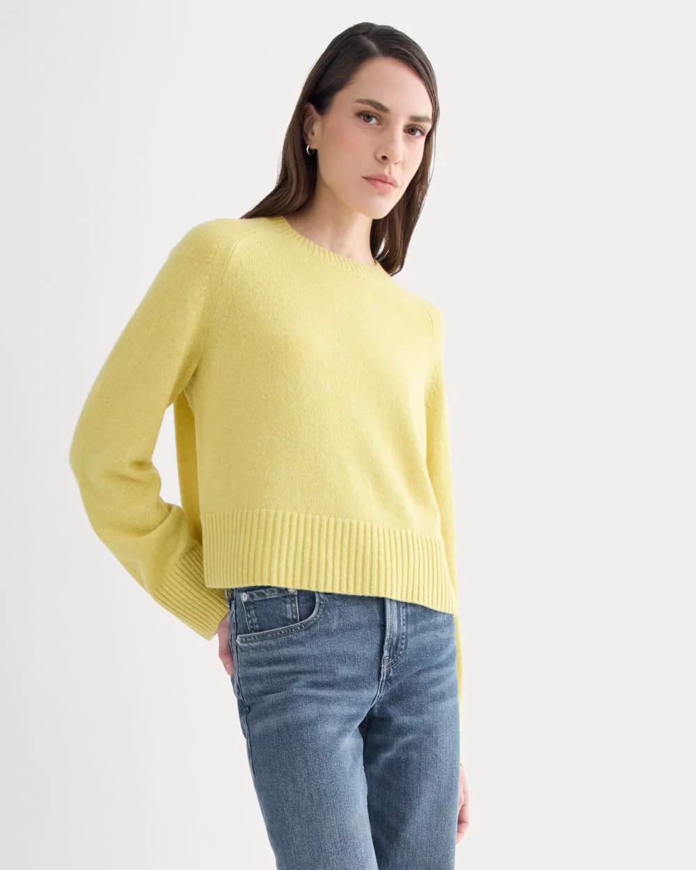 The Boxy Crew in Cashmere | Double Cream Heather | Everlane