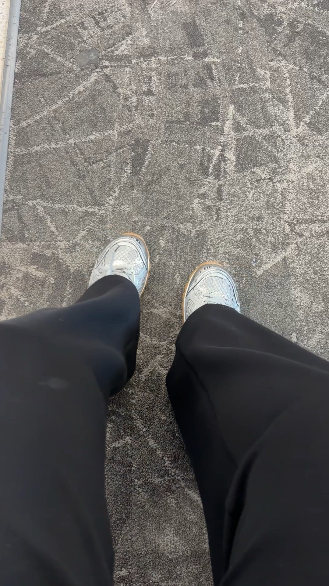 Breaking in my new silver kicks from AKIRA. Veryyyyy comfy and obv a statement piece.