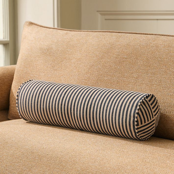 Pierce & Ward Stripe Bolster Pillow | West Elm (US)