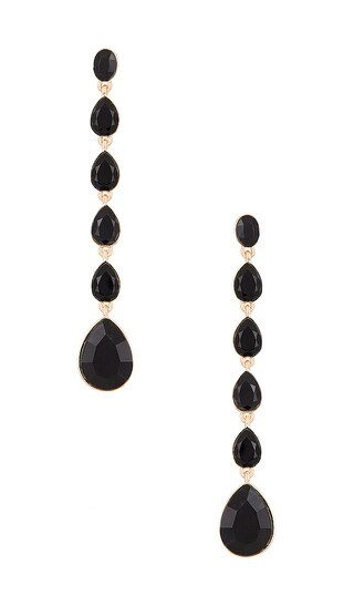 Black Drop Earrings in Black | Revolve Clothing (Global)