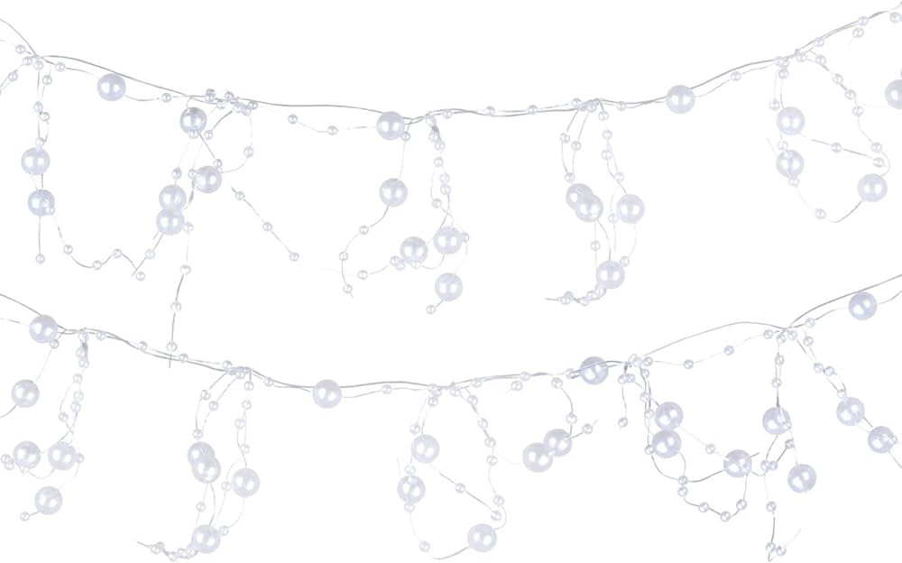 DearHouse 2 Pack White Christmas Tree Beads Garland, Each 6.5 Feet Fishing Line Artificial Pearls... | Amazon (US)