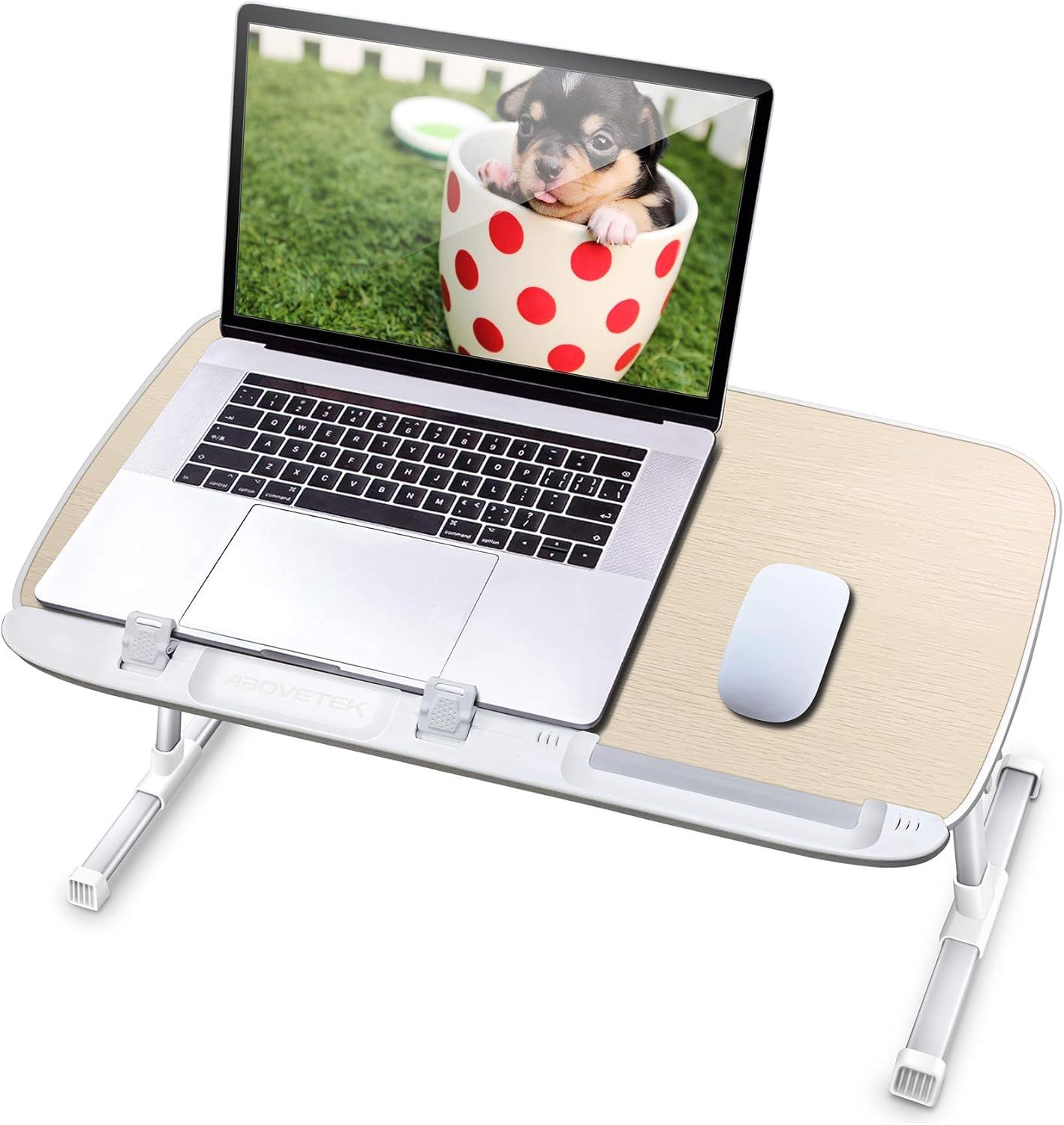 AboveTEK Laptop Desk for Bed, Portable Table Tray with Foldable Legs, Height Adjustable Notebook ... | Amazon (US)