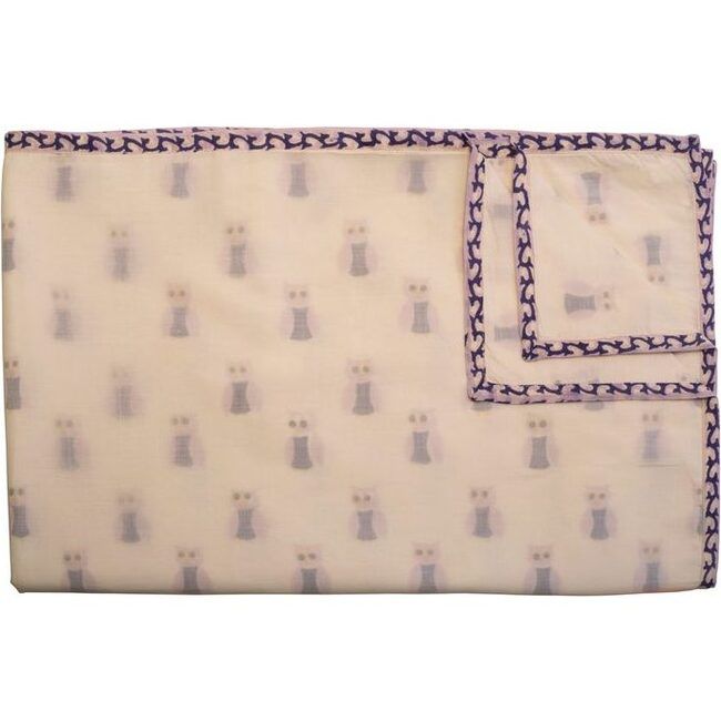 Purple Owl Organic Blanket | Maisonette