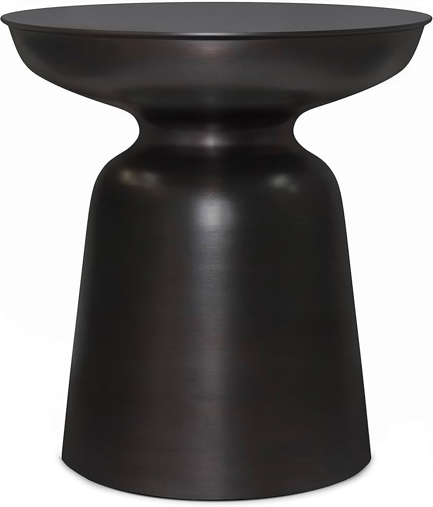 SIMPLIHOME Toby Modern Industrial 17 inch Wide Metal Accent Side Table in Antique Copper, Fully A... | Amazon (US)