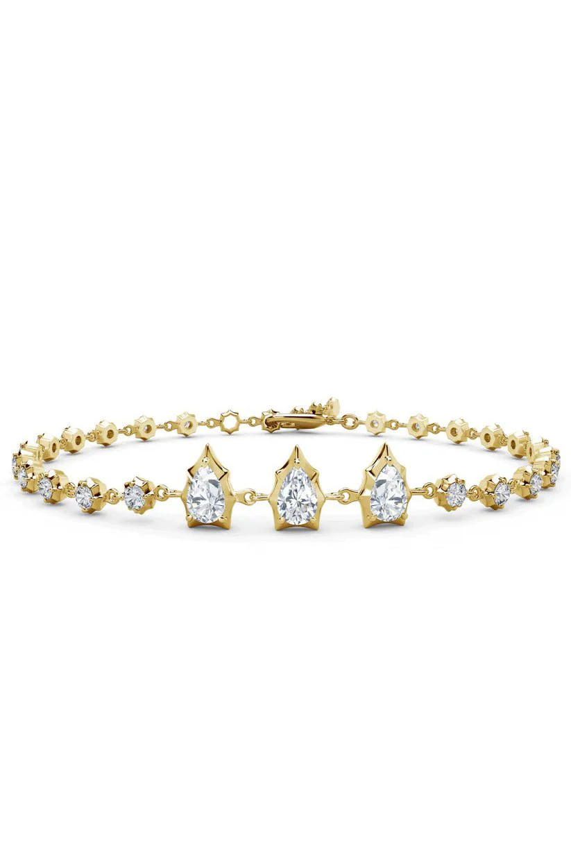 Envoy Diamond Line Bracelet - Yellow Gold | JADE TRAU | Marissa Collections