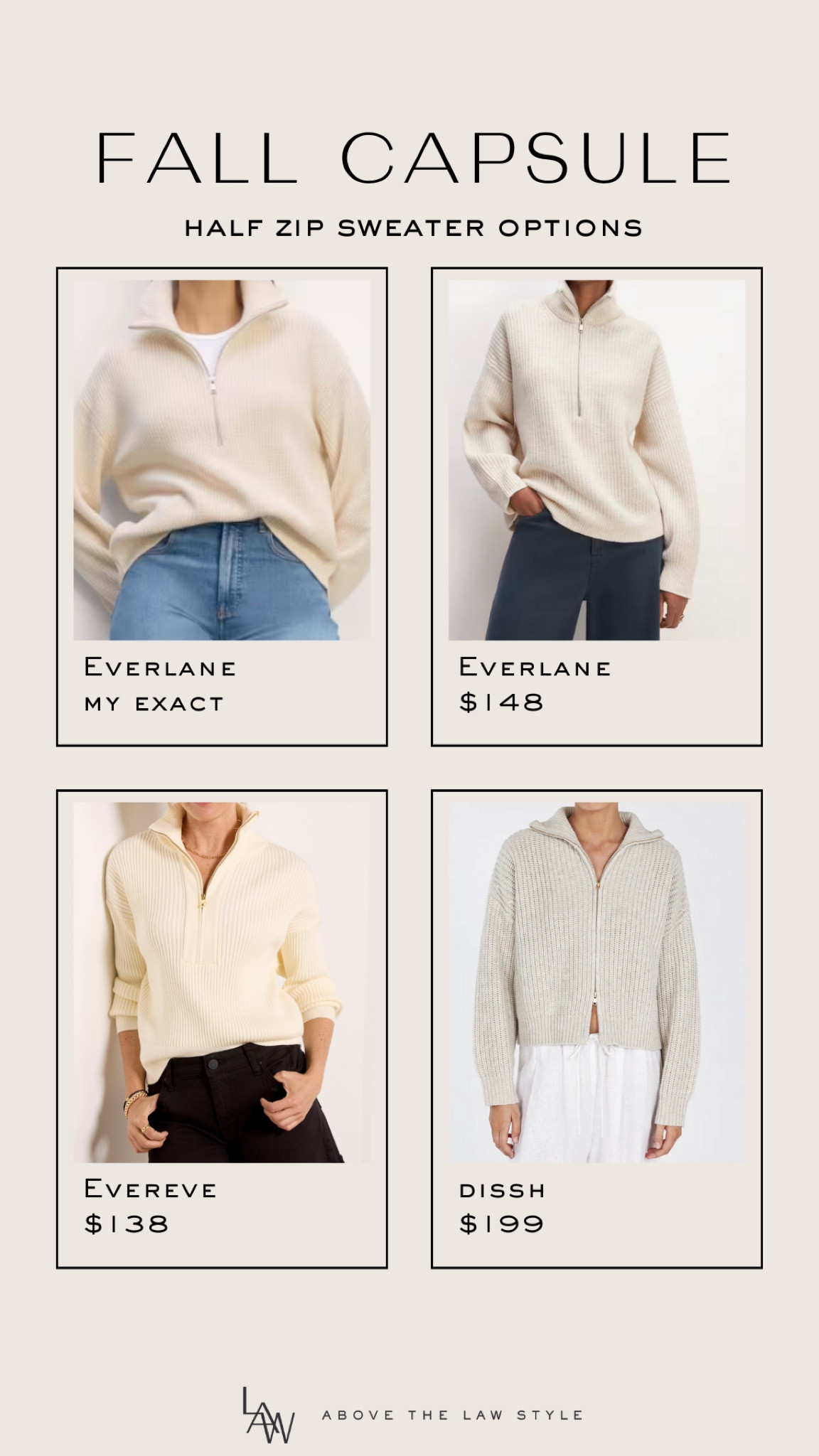 Fall Capsule: Half Zip Sweater

#LTKFindsUnder50 #LTKFindsUnder100 #LTKStyleTip