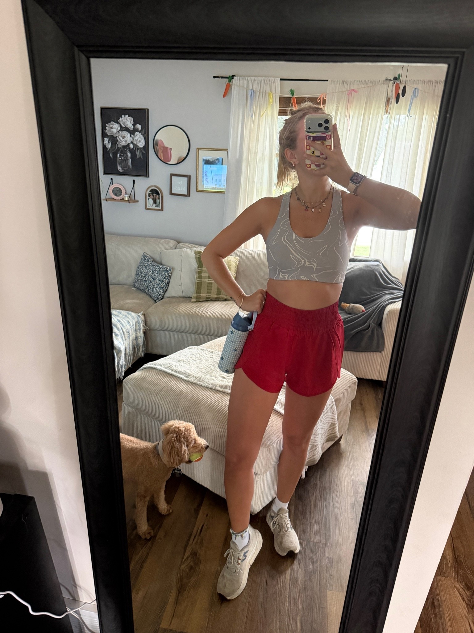Monday’s cardio & leg day fit — 08.24.26 🏃‍♀️💨🦵🏼

Medium in red Amazon running shorts (the most SPOT ON Lululemon dupe, TTS)
Medium in Old Navy sports bra
9 in white New Balance running shoes from @DSW 
🧦 socks are also New Balance from @DSW 

workout outfits, running outfits, Amazon finds, Amazon fashion, Amazon shorts, Amazon athletic shorts, Lululemon dupes, running shorts, Old Navy finds, Old Navy activewear, Old Navy sports bras, athletic outfits, New Balance running shoes, white running shoes, outfit of the day

#LTKfitnessgoals #LTKootd #LTKActive