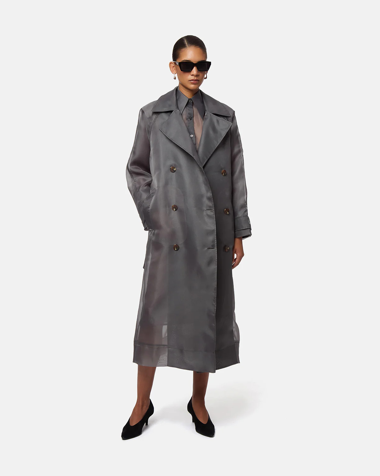 Lana Organza Trench Coat | Apparis