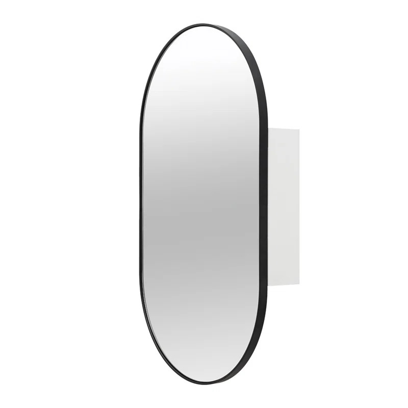 Ecka 22'' W 38'' H Framed Medicine Cabinet Mirror Adjustable | Wayfair North America