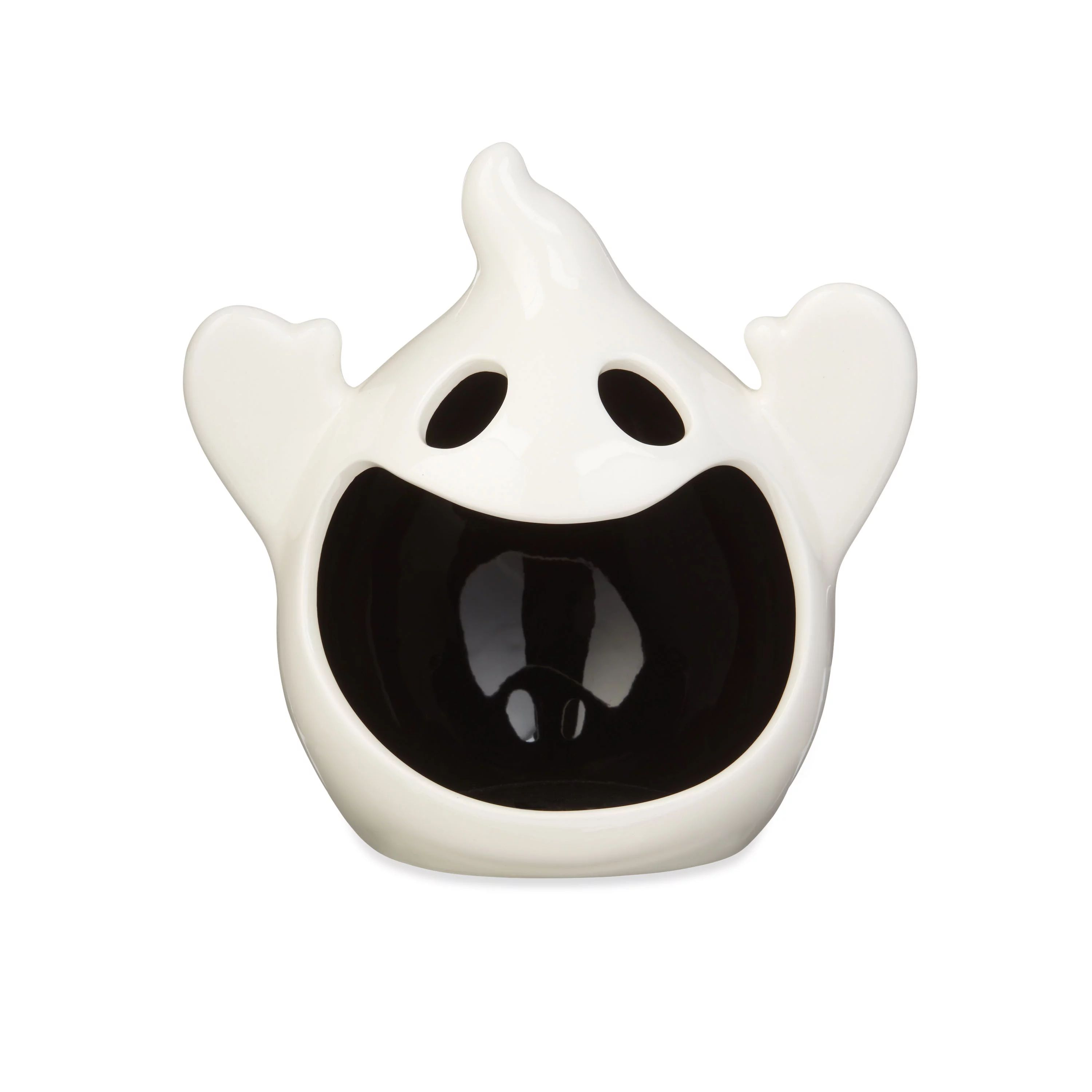 Way To Celebrate Halloween 5 Inch Ceramic White Ghost Candy Bowl Decoration | Walmart (US)