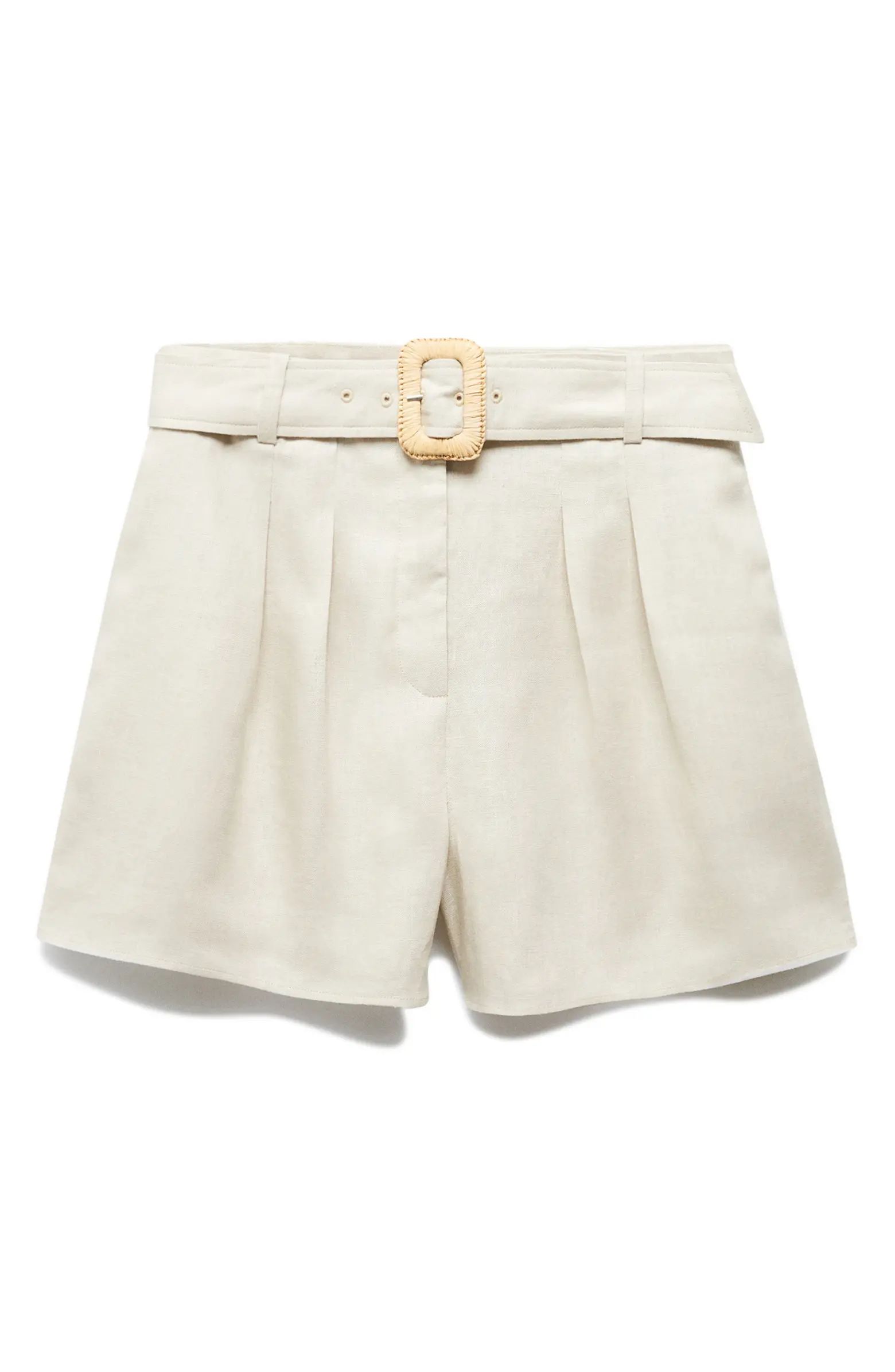 Belted Linen Shorts | Nordstrom