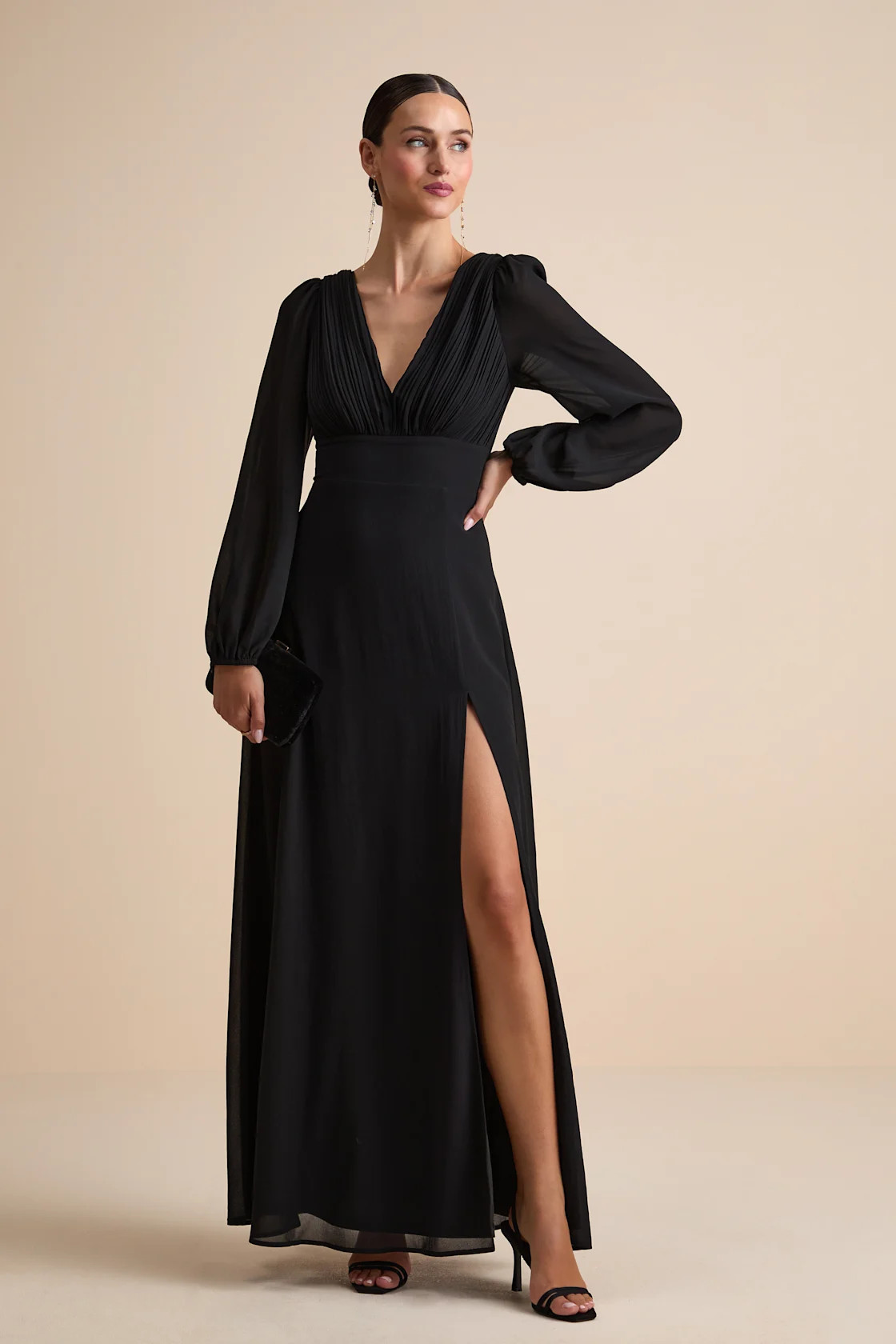 Marvelous Affair Black Pleated Lace-Up Maxi Dress | Lulus
