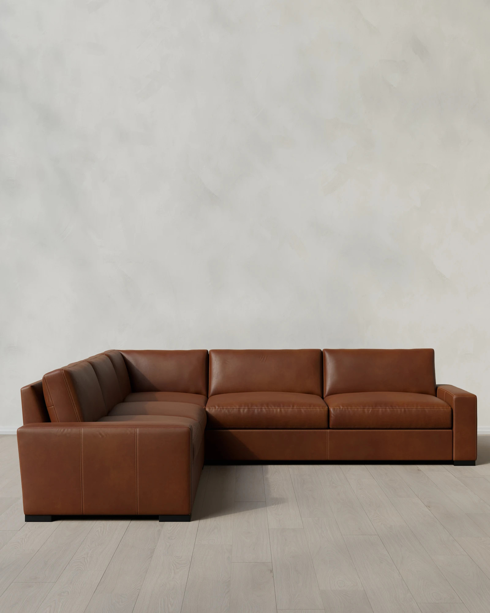 Stillman L Sectional in Leather | Quince