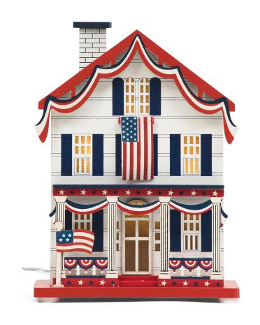 Led Americana Wooden House | TJ Maxx