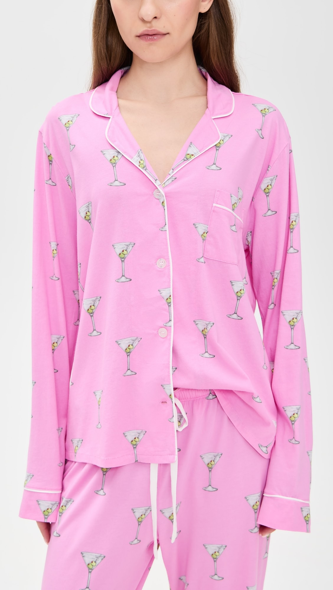 PJ Salvage Martini Long Sleeve Pajama Top | Shopbop | Shopbop
