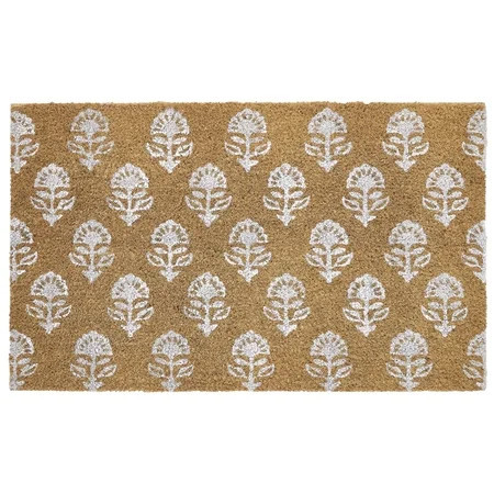 My Texas House Multi Block Floral Outdoor Coir Mat, 30" x 48" | Walmart (US)