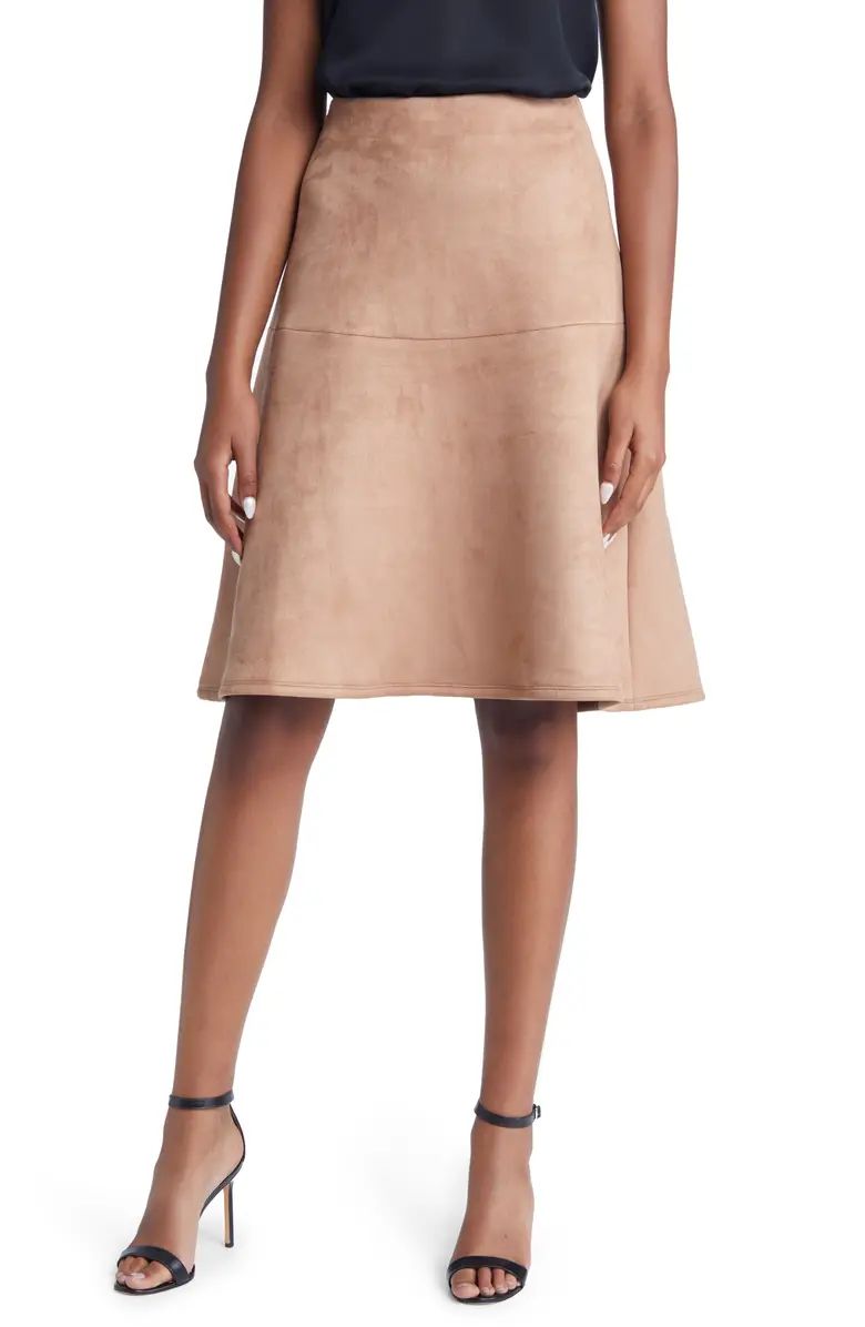 Faux Suede Flare Skirt | Nordstrom