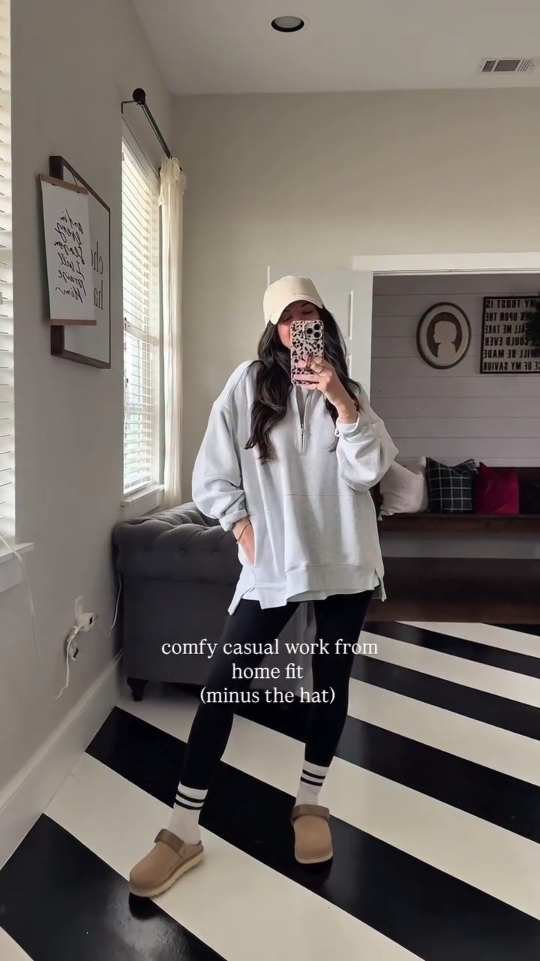 @aerie has a tight grip on me right now! They are my go to for comfy cozy & casual. Comment SHOP for links! 

Comfy cozy casual outfit 
-quarter zip : s; runs big - size down!
-white layering tee: M: I always size up in these for length to cover bum in leggings
-leggings: tts
-ugg clogs: tts
-code everydaysmitten on @loopycases 

https://liketk.it/5GbUc #ltkmomlife #ltkdayinmylife #ltkmorningroutine #wfhmom #momsover40 #40style #workingmoms #sahmomlife #aeriereal