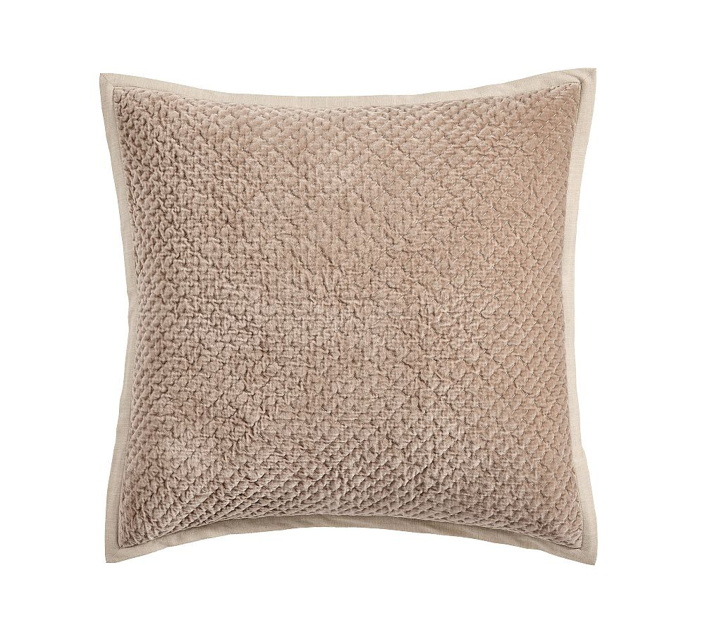 Cross Stitch Velvet Quilted Sham | Pottery Barn (US)