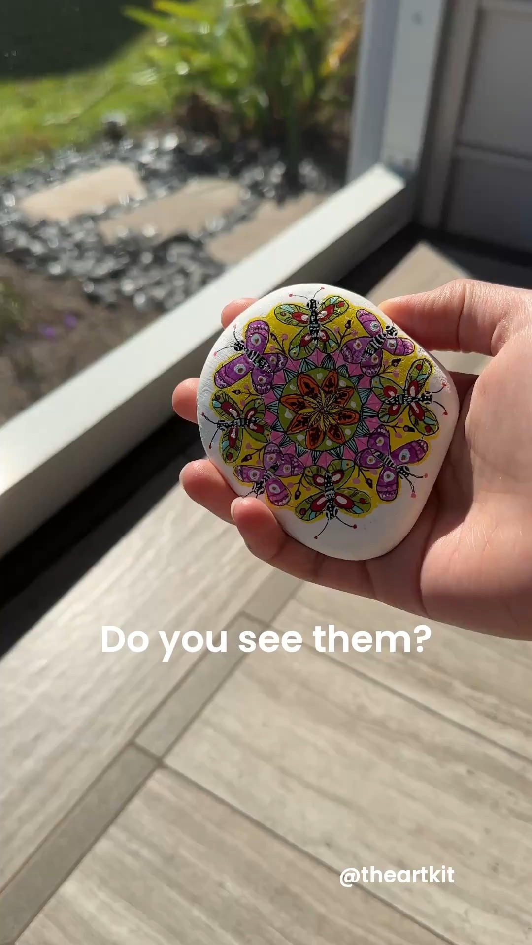 Proof that beauty can grow anywhere. 🌿🦋 #stonepainting #rockart #art 

#LTKKids #LTKFindsUnder50 #LTKFamily