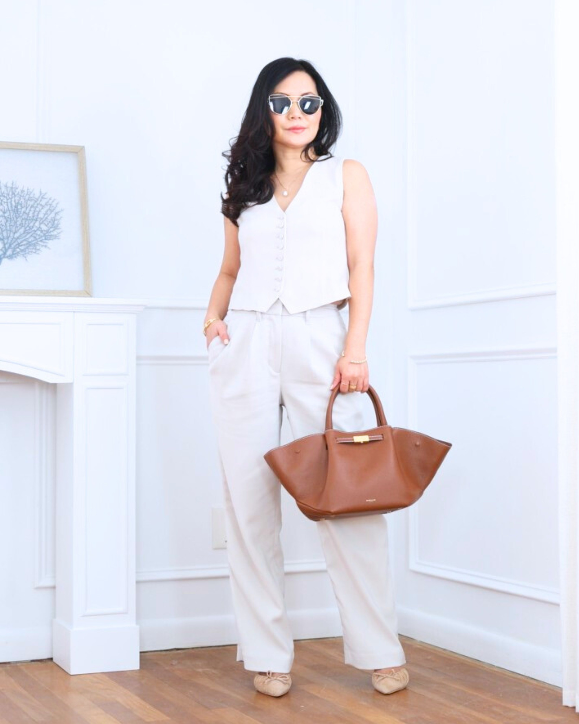 Clean, tailored, and effortless — a crepe vest paired with matching crepe wide-leg pants from Quince for a polished look that feels modern and easy to wear. I’m 5’2, wearing size XS.

#LTKPetite #LTKOver40 #LTKootd