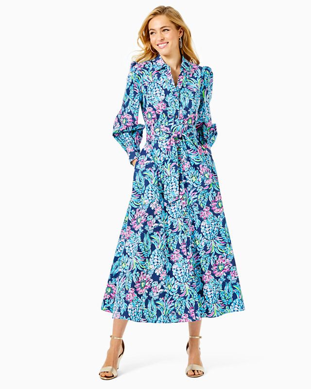 Mira Stretch Midi Shirtdress | Lilly Pulitzer