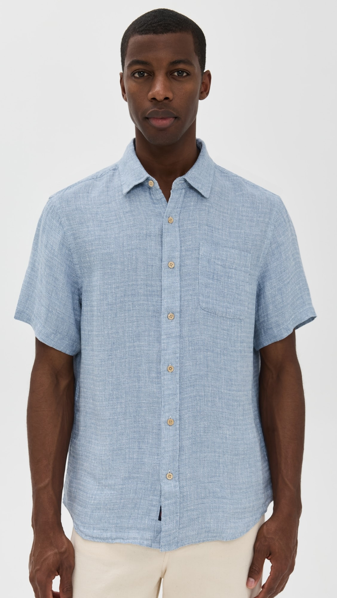 Palma Basket Weave Linen Shirt | Shopbop
