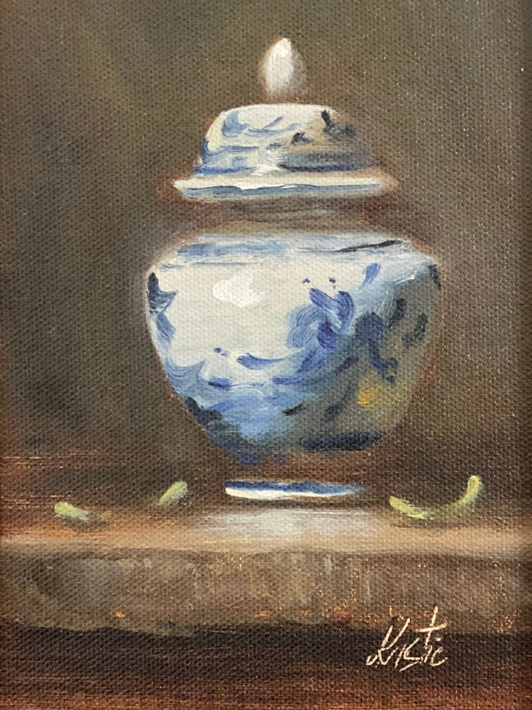ART PRINT of My Original Oil Painting Blue and White Ginger Jar 3 - Etsy | Etsy (US)