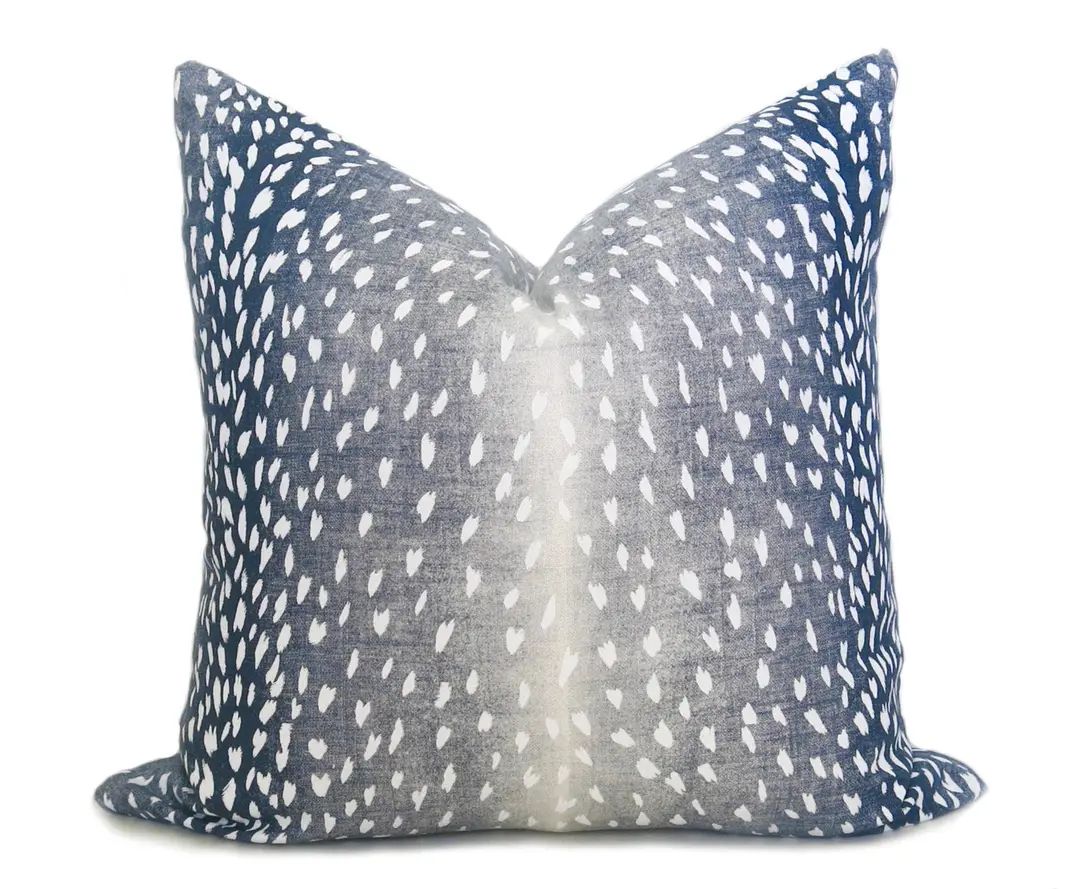 Antelope Pillow Cover  Denim Navy  Fawn Pillow  Deer Pillow - Etsy | Etsy (US)
