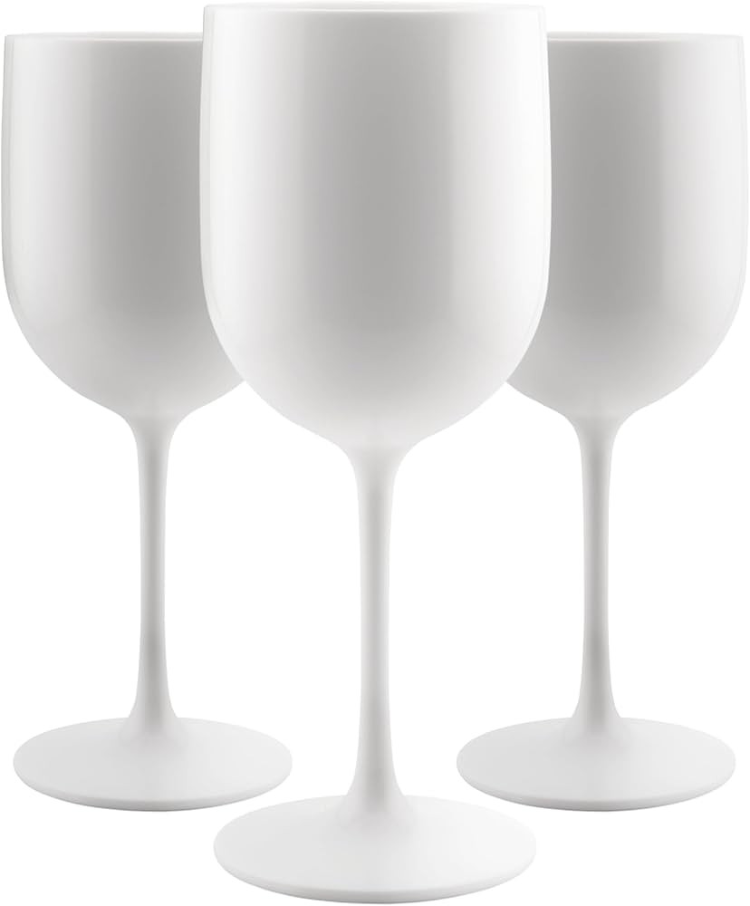 FOX & GRAPES Plastic Stemmed Wine Glasses | Unbreakable/Shatterproof, Reusable, Food Safe, Dishwa... | Amazon (US)