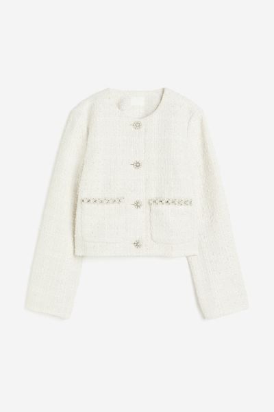 Blazer mit Perlen | H&M (DE, AT, CH, NL, FI)