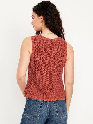 Sleeveless Open-Stitch Sweater | Old Navy (US)
