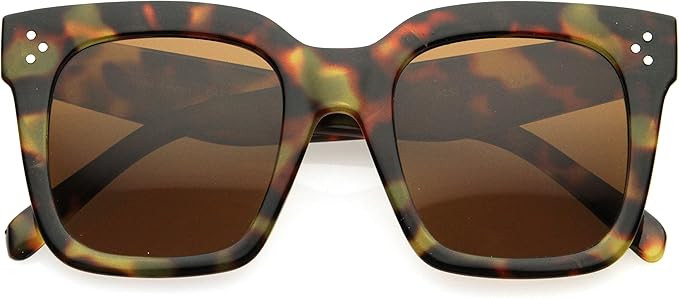 zeroUV - Oversized Fashion Retro Square Sunglasses for Women Vintage Style 50mm | Amazon (US)