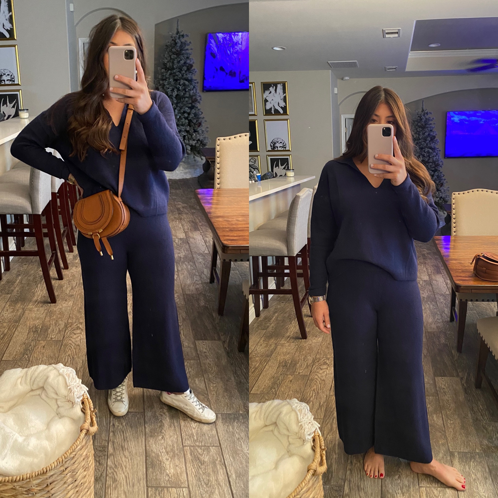 This is a beautiful lounge set that will be perfect for cooler temps and for lounging around during the holidays while feeling pulled together!

*wearing TTS in the top 
*sized down 1 to a medium in the bottoms 



Target set, target lounge, school drop off, gift idea, matching set, lounge, loungewear, gift idea for the person that has it all, ribbed set, target find, affordable find, affordable set

#LTKHoliday #LTKunder50 #LTKSeasonal