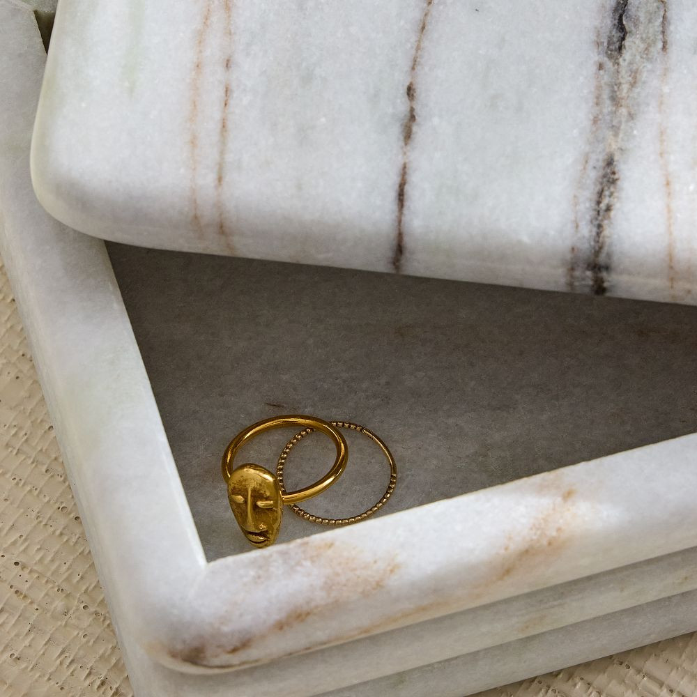 Modern Marble Rectangle Decorative Box | West Elm (US)