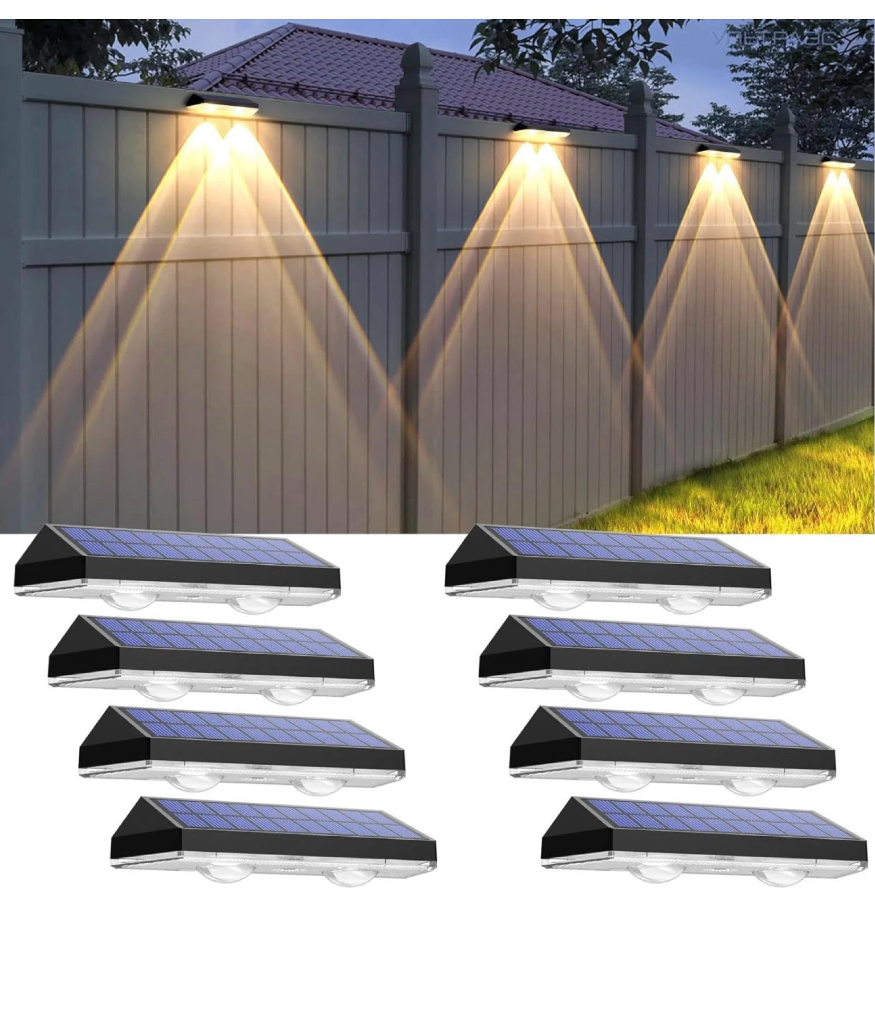 Solar fence lights 