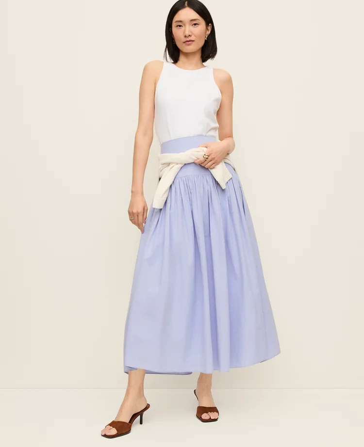 Petite Gathered Maxi Skirt | Ann Taylor