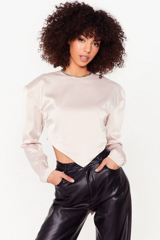 Powers That Be Shoulder Padded Tie Blouse | NastyGal (US & CA)