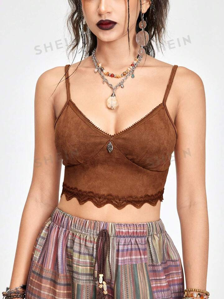 ROMWE Hippie Bohemianischer Stil Spitzen Sommer Mode Cami Top, Perfekt Für Musikfestivals | aktu... | SHEIN