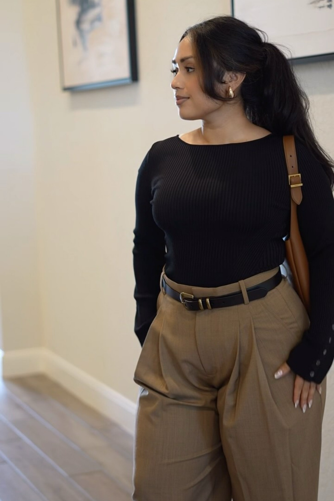 Let’s get ready for church 🕊️ 
Pants and top are from banana republic
Shoes from lulus