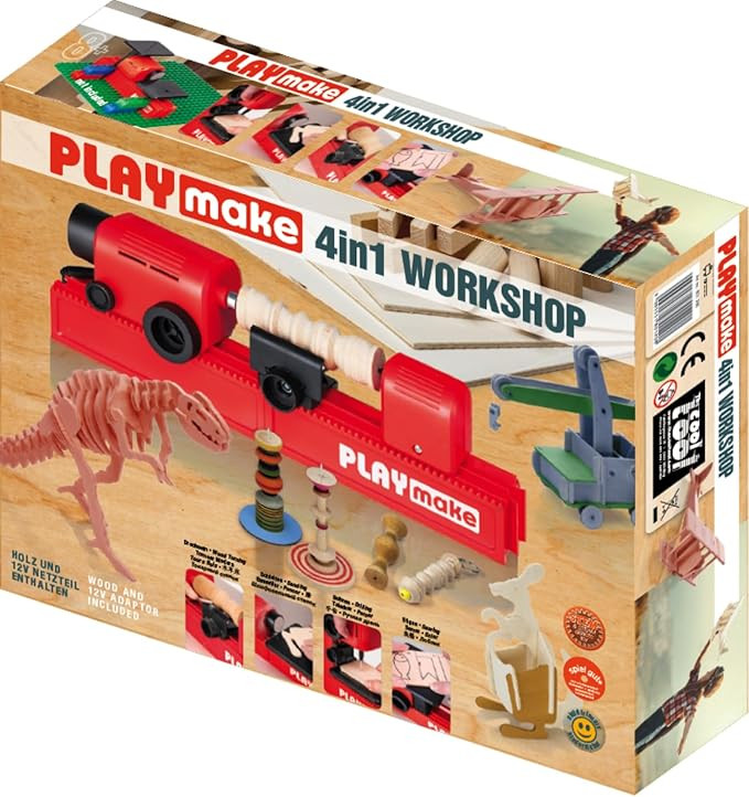PLAYMAKE 4 in 1 Creative Workshop- Safe for Children from 5 Years - 4 Functions in one Set - Tech... | Amazon (US)