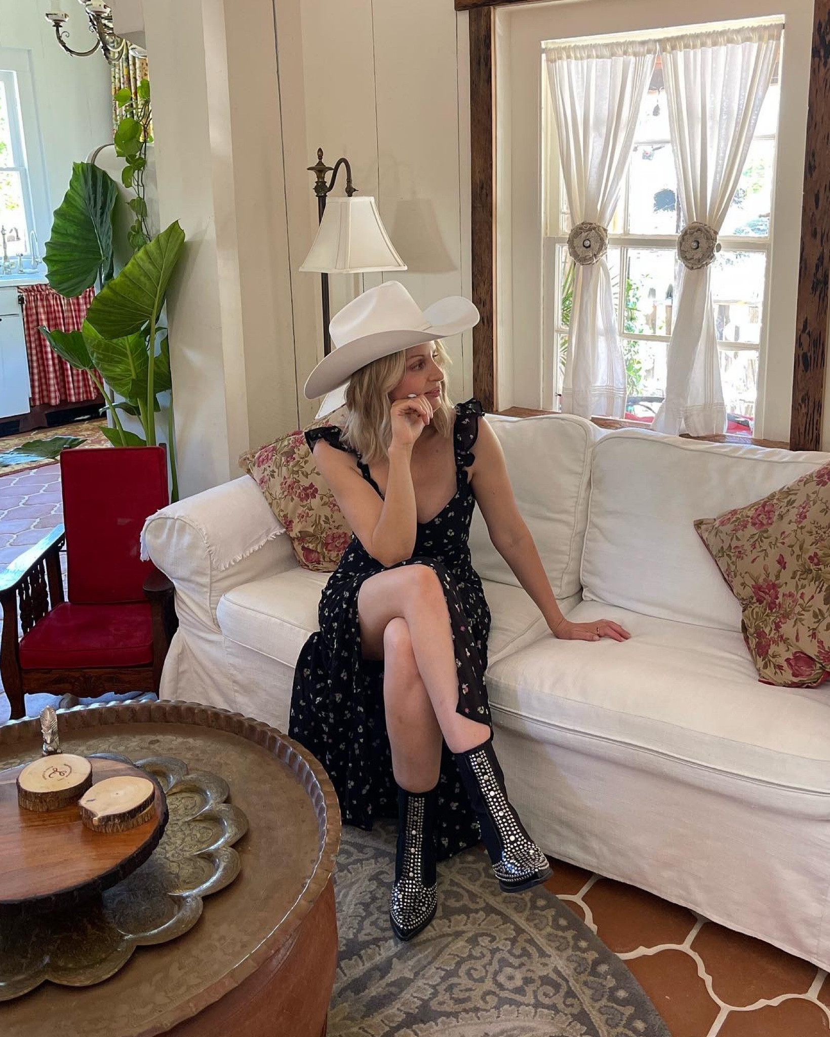 Taking a maxi dress and pairing it with my cowgirl boots to give you the all-time coastal cowgirl look. You can wear this to a country concert, you could wear this on your Nashville bachelorette trip, you can wear it anywhere just because it’s what you like. 

#LTKstyletip #LTKunder50 #LTKFind