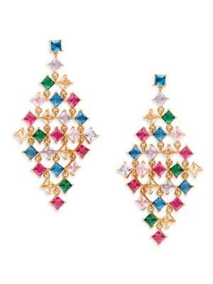 kate spade new york Goldtone &amp; Cubic Zirconia Drop Earrings on SALE | Saks OFF 5TH | Saks Fifth Avenue OFF 5TH (Pmt risk)