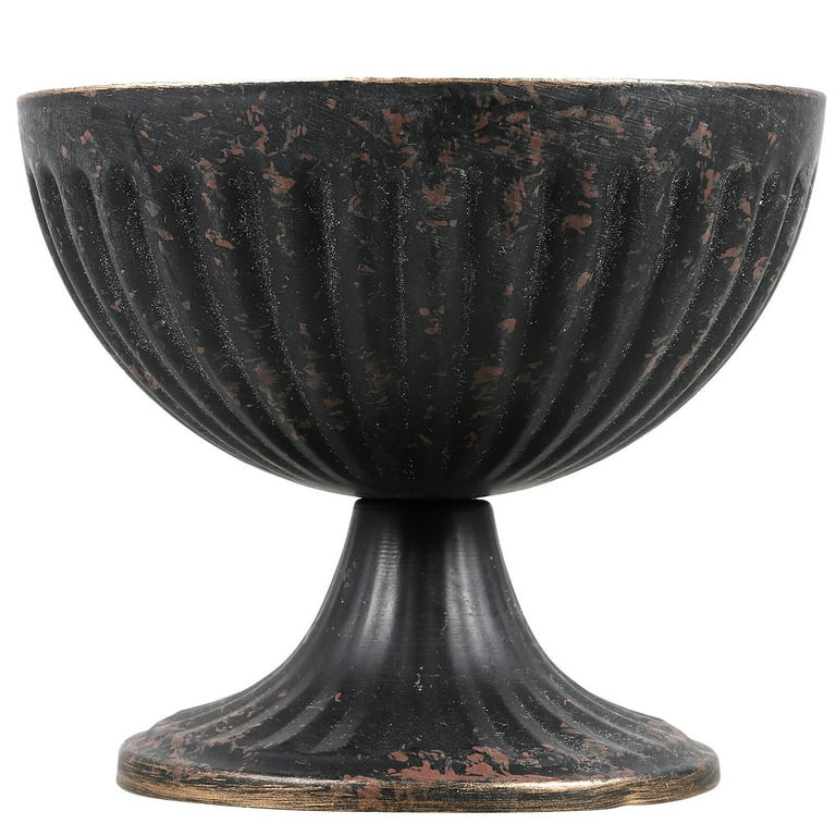 FRCOLOR European Style Vintage Iron Vase for Home Decoration with Black Color and Craftsmanship -... | Walmart (US)